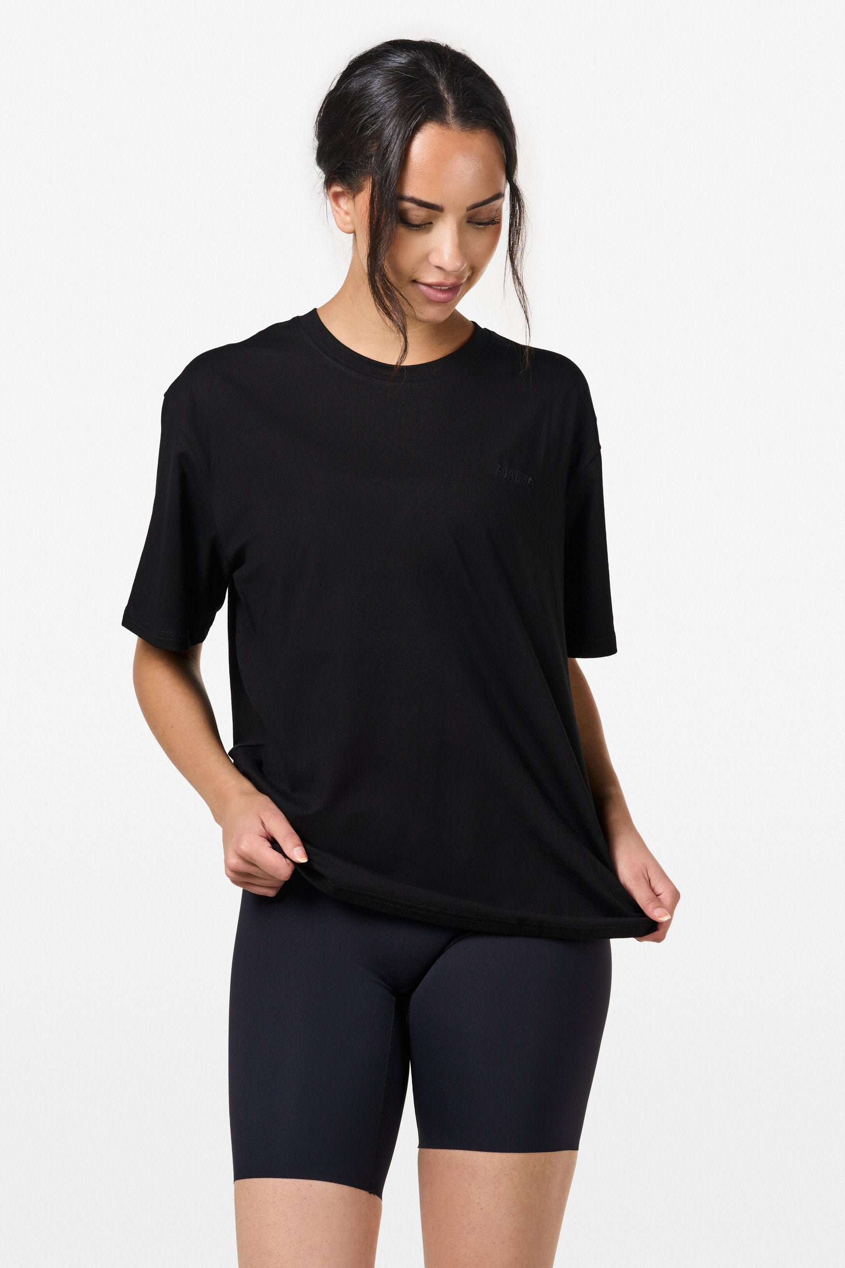 Black Essential Oversized T-Shirt - for dame - Famme - T-Shirt